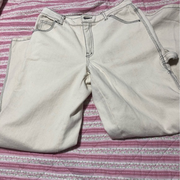 Twik Cream Denim with Black Accent cargo pants-size 27- new- for work or play - Picture 16 of 16